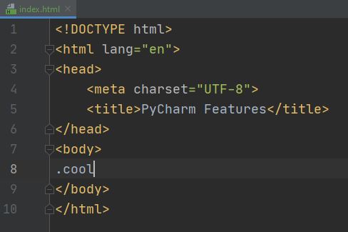 Pycharm Emmet Python