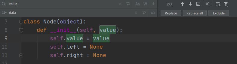 Python PyCharm find and replace