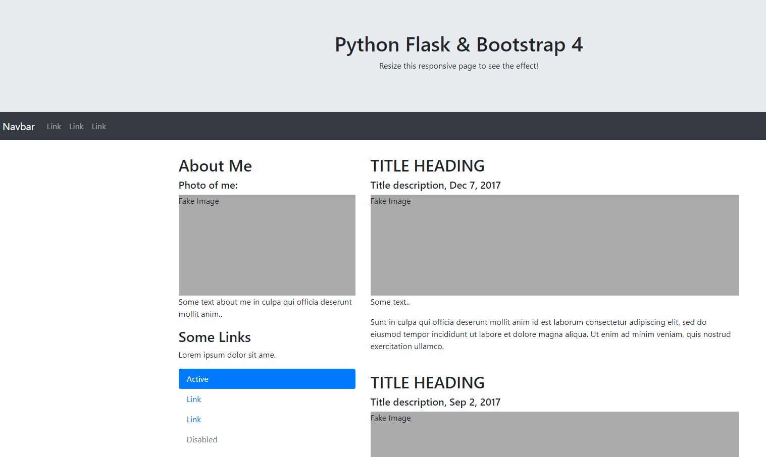 Bootstrap 4 for Python Flask