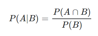 Conditional probability formula