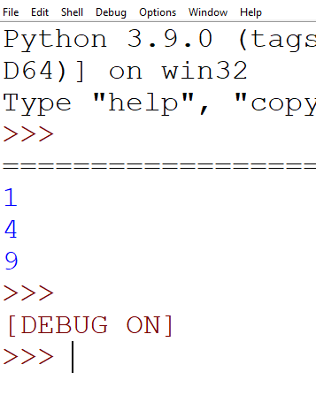 Python IDLE debugger