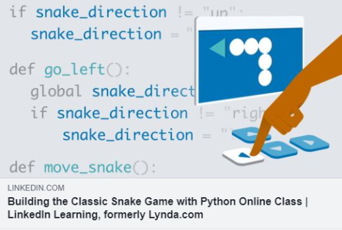 Python programming snake game course