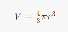 Python sphere volume formula